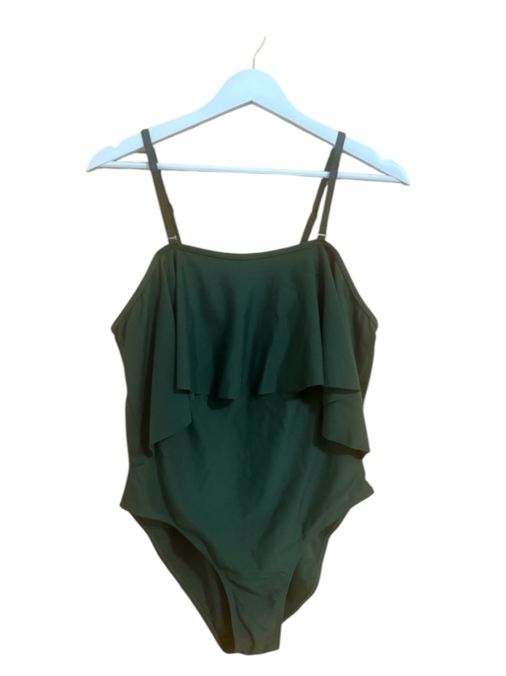 Tempt Me Size Medium Hunter Green Off Shoulder One Piece Swimsuit